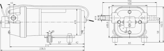 DP-35微型隔膜泵安装尺寸图